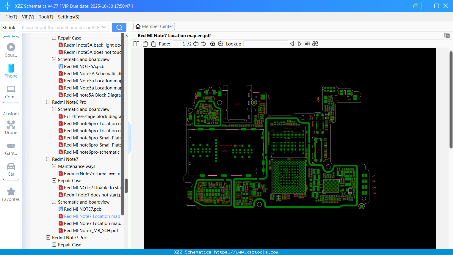 Xiaomi Redmi Note7 Location Map En